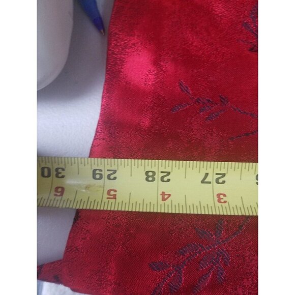 R & M RICHARDS BY KAREN KWONG Vntg NWT Oriental Top 18W red made in usa - Picture 8 of 9